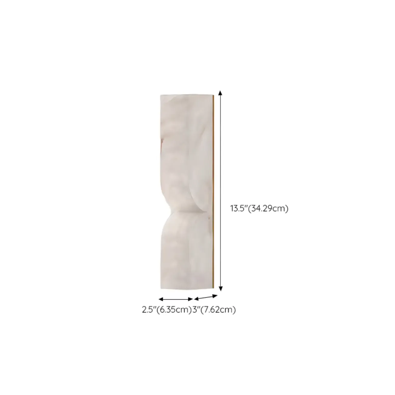 Art Deco 2-Light Curved Solid Alabaster Wall Sconce