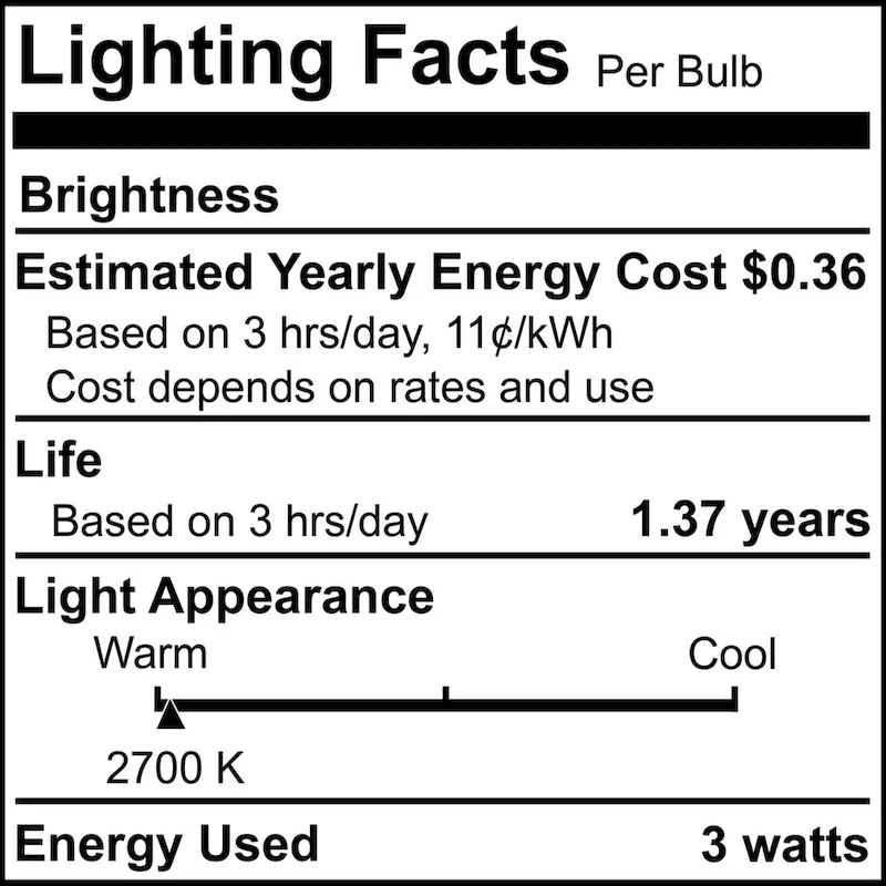 Bulbrite Pack of (12) 3 Watt Dimmable Silicone CA5 Incandescent Light Bulbs with Candelabra (E12) Base, 2700K Flame Flicker