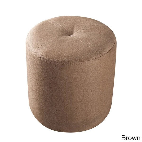 Round Upholstered Stool Ottoman
