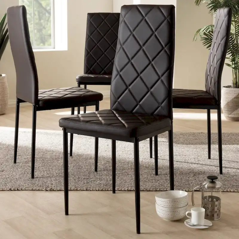 Modern Faux Leather Dining Chair 4-Piece Set