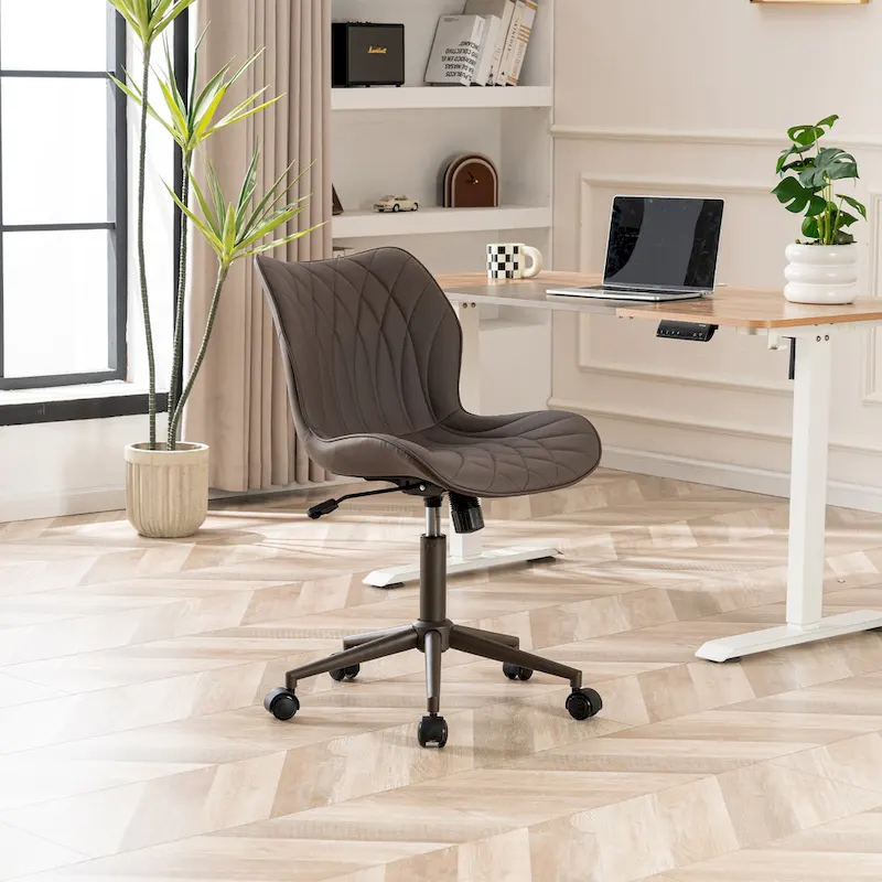 Swivel Armless Desk Chair Office Chairs Makeup Vanity Chair