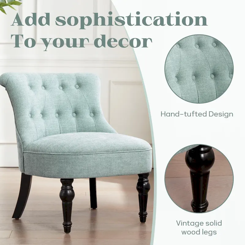 Living Room Armless Accent Comfy Chair