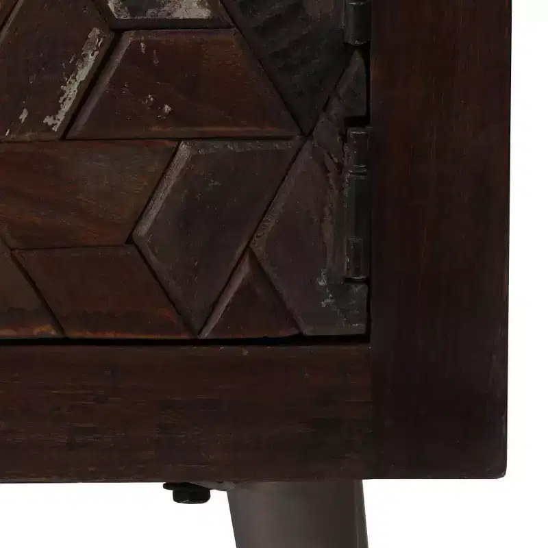 vidaXL Bedside Cabinet Solid Reclaimed Wood 15.7x11.8x19.6