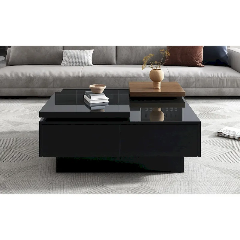 Modern Square Wood Coffee Table
