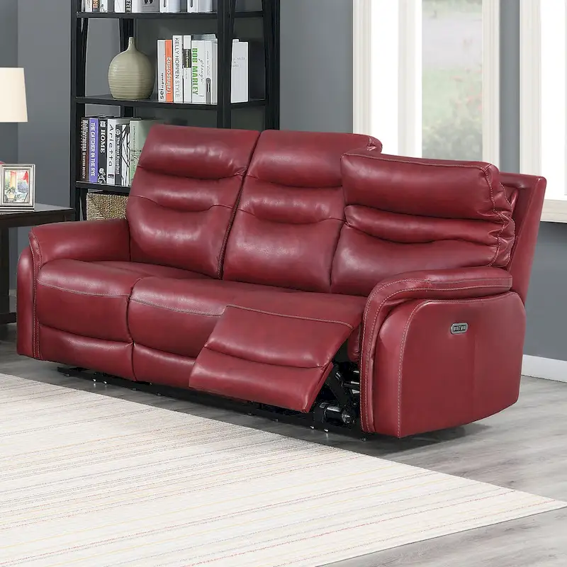 Steve Silver Ferndale Power Reclining Top Grain Leather Sofa
