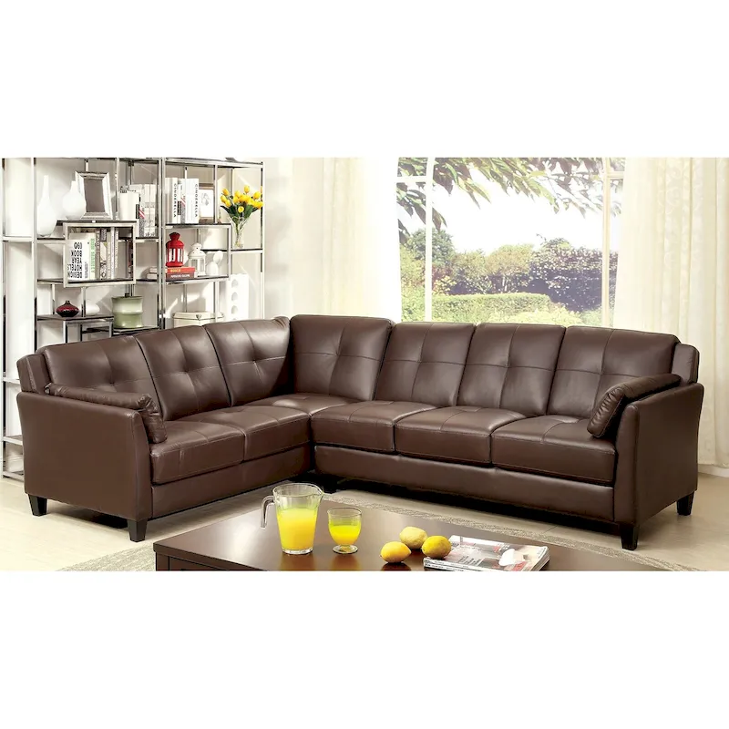 Leatherette Modular Plush Sectional Sofa