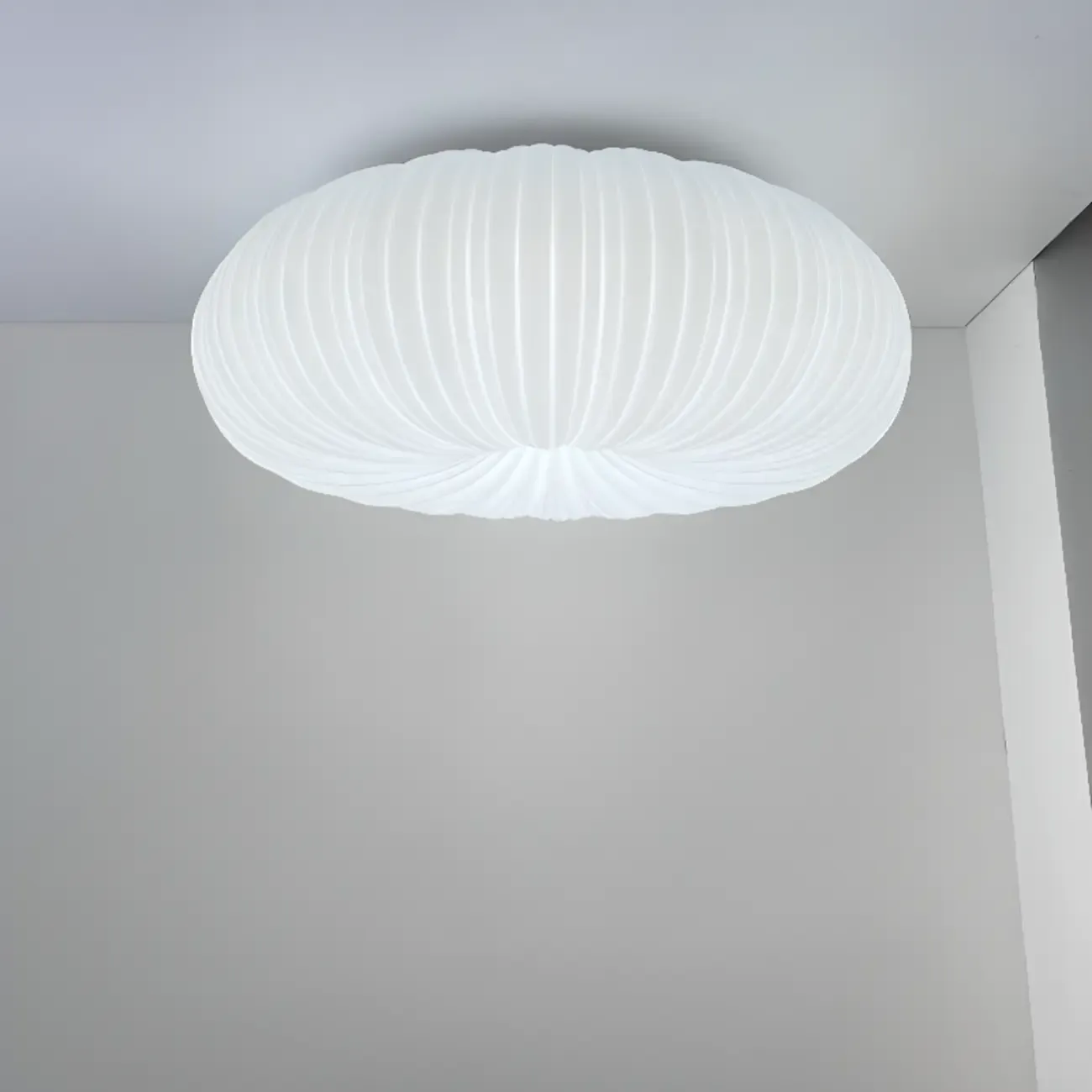 Modern Circle-shaped Flush Ceiling Light With Resin Shade