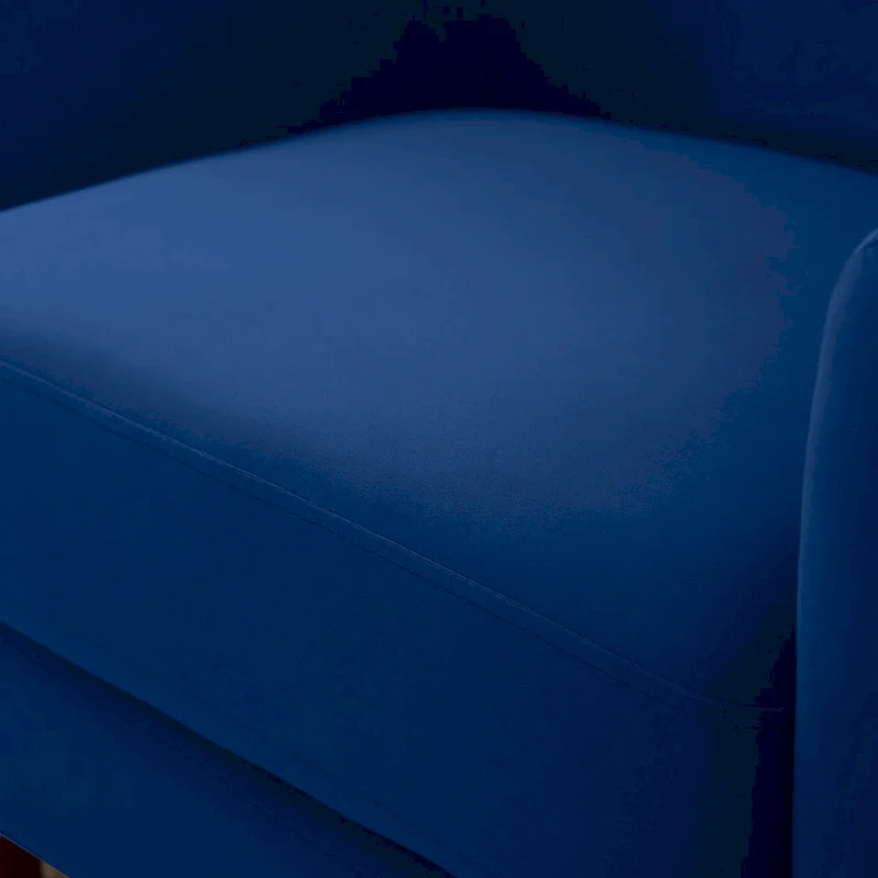 VANOMi 28.34 Accent Armchair, Velvet Barrel Chair with Solid Wood Legs