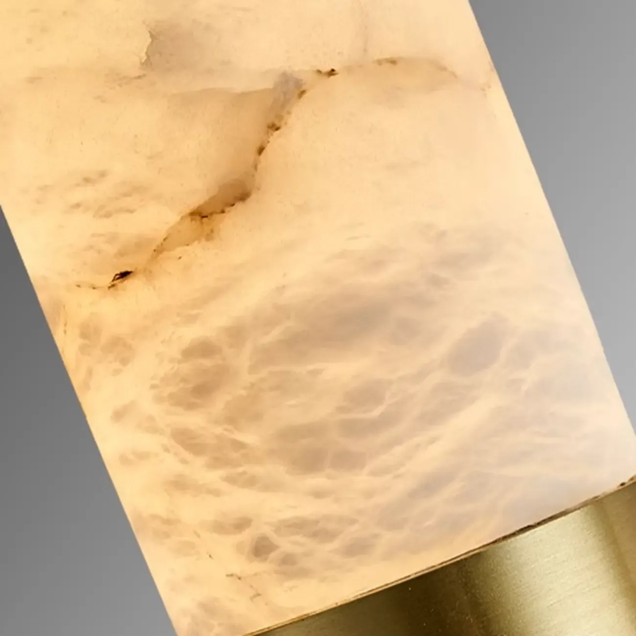 Adjustable White Stone Cylinder Hanging Pendant Light