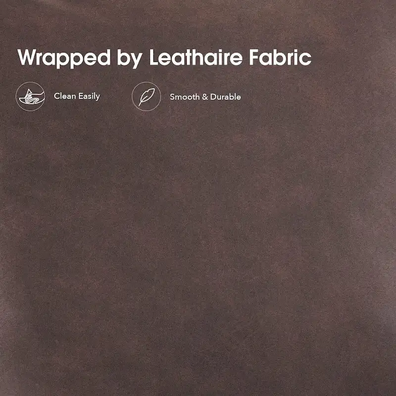 MCombo Set of 2 Accent Chair with Ottoman, Leathaire Fabric LW951