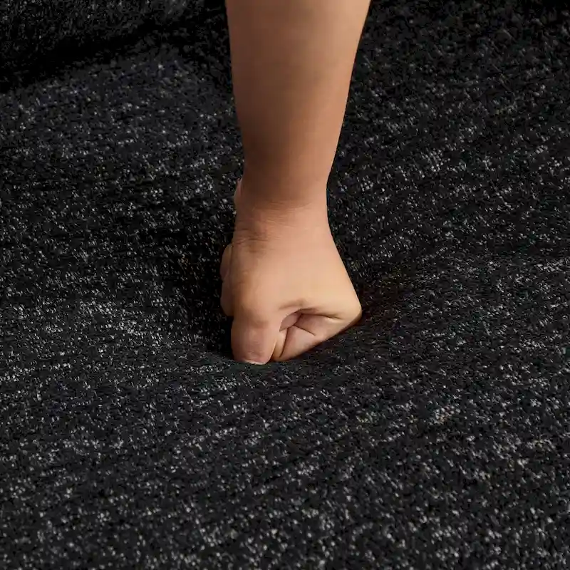 Black+ Gray 31.5 Chenille Swivel Accent Chair