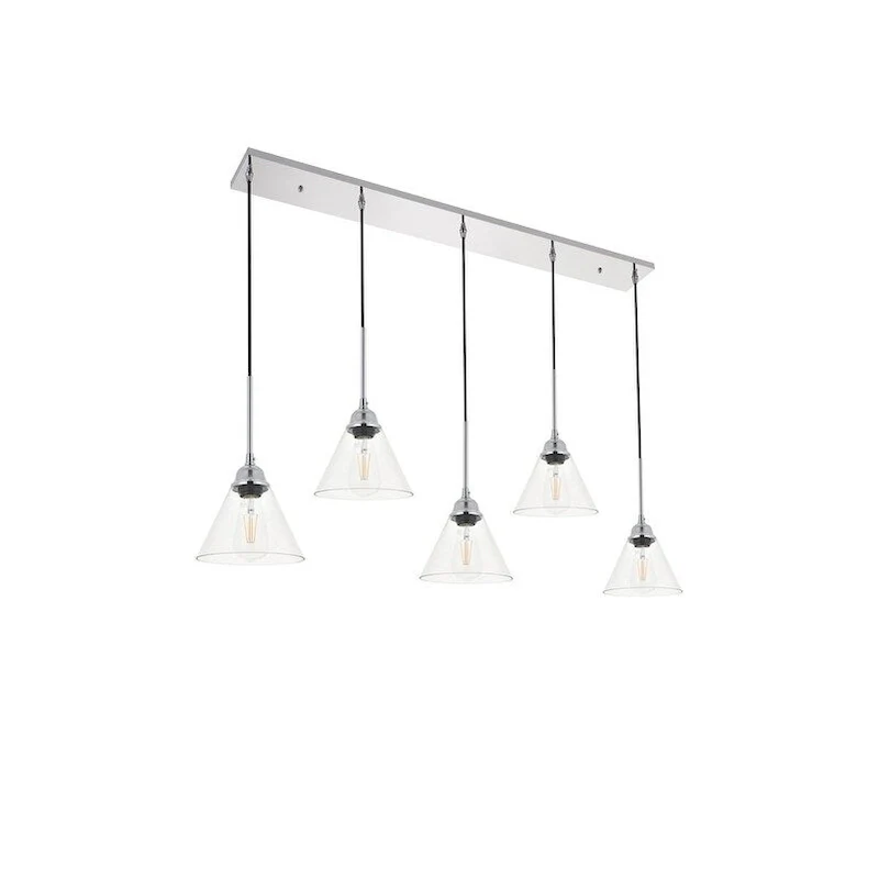 Histoire 5 light chrome Pendant