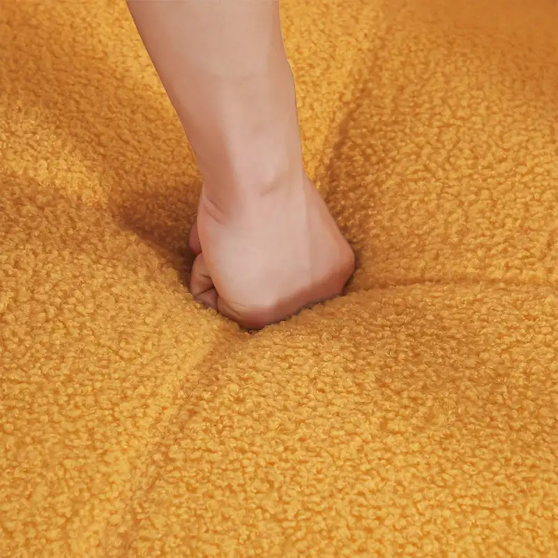 Polyester Barrel Swivel Chair with 360 Rotation, and Adjustable Headrest & Berber Fleece Upholstery - 320lb Capacity