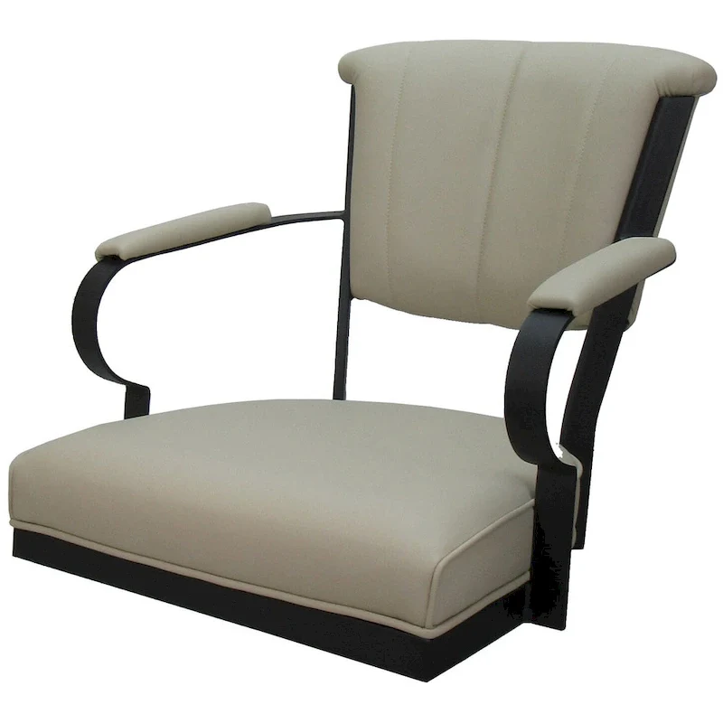 Miami Swivel Metal Caster Chair on Reading Base - 18 High Seat