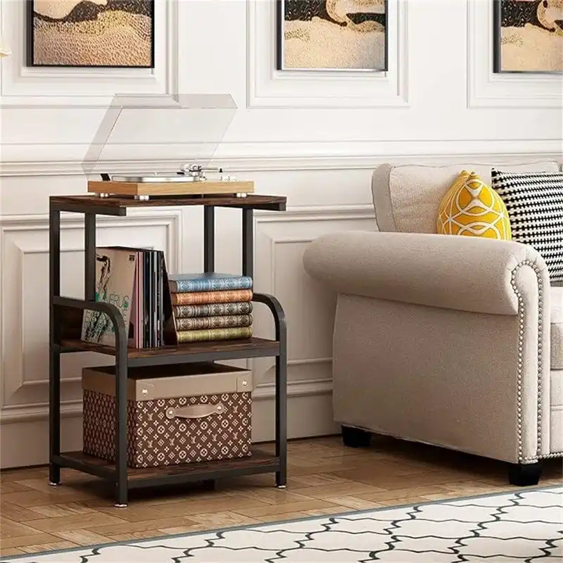 Printer Stand, 3 Shelf Printer Table with Wheels - 20.08 x 15.75 x 30.12