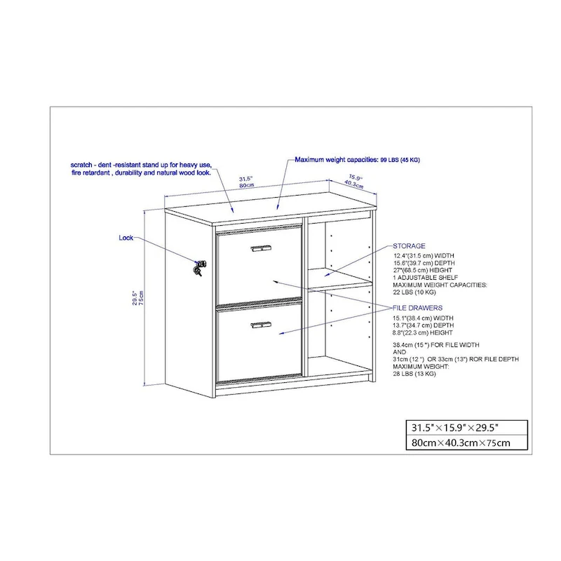 Saint Birch Elma File Cabinet