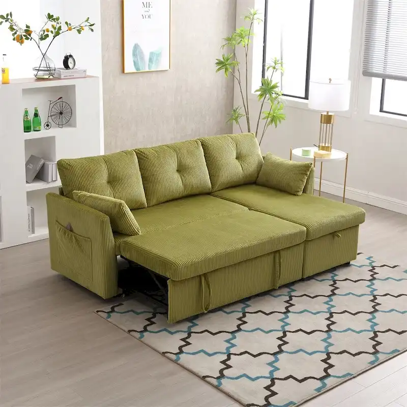 L Shaped Modular Sectional Sofa w/ Reversible Chaise and Storage Seat
