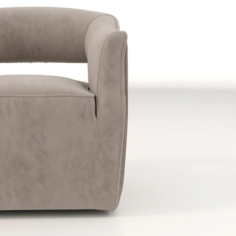 SEYNAR Modern Glam Velvet 360 Degree Swivel Open-Back Accent Armchair Set of 2