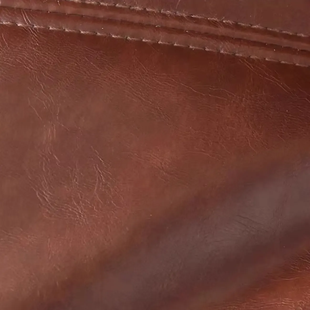 Mid-Century Modern Top Grain Leather Arm Chair Wood Frame