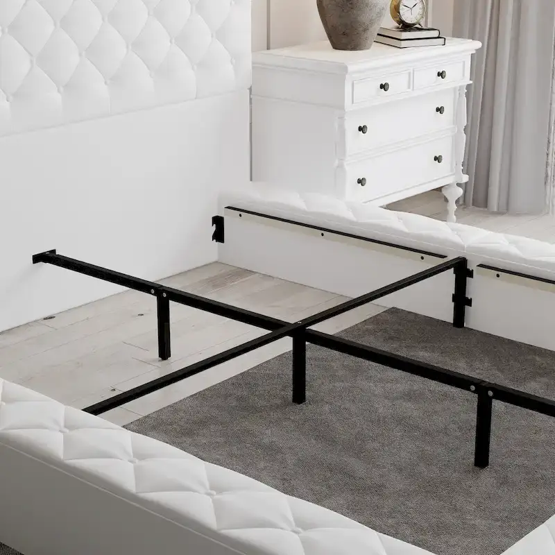 Queen/King Designer Bed Frame with LED Ambiance Lighting PU Leather