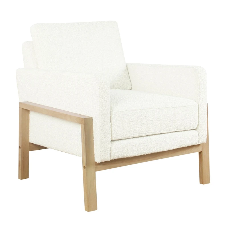 HomePop Modern Wood Frame Accent Chair