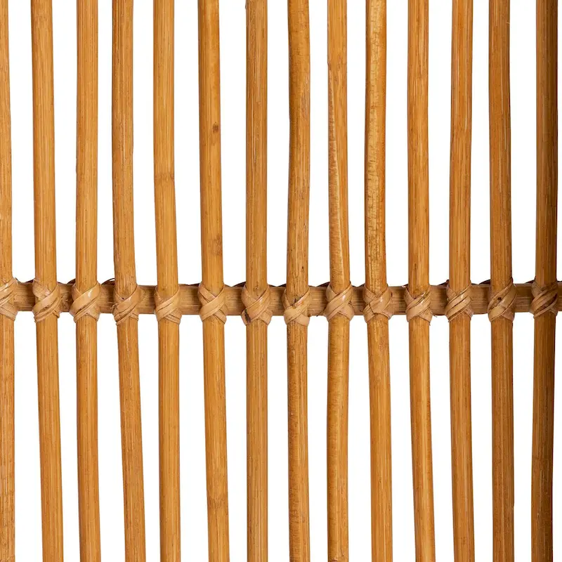 Delphine Modern Bohemian Natural Rattan Kitchen Cart