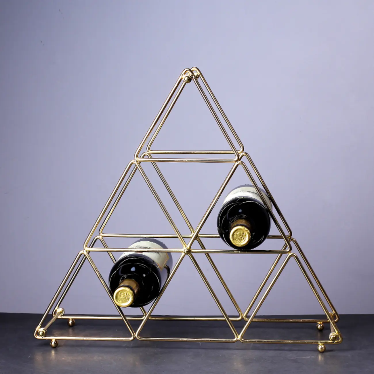Modern Wine Rack Golden Honeycomb Countertop Bottle Holder