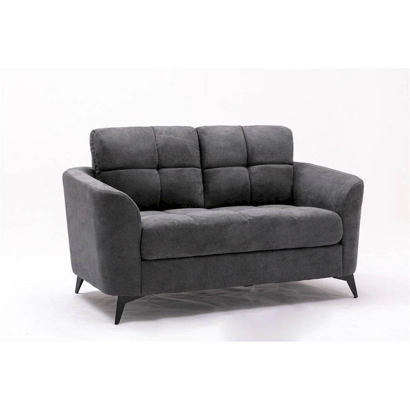 Velvet Fabric Sofa Loveseat Chair Living Room Set