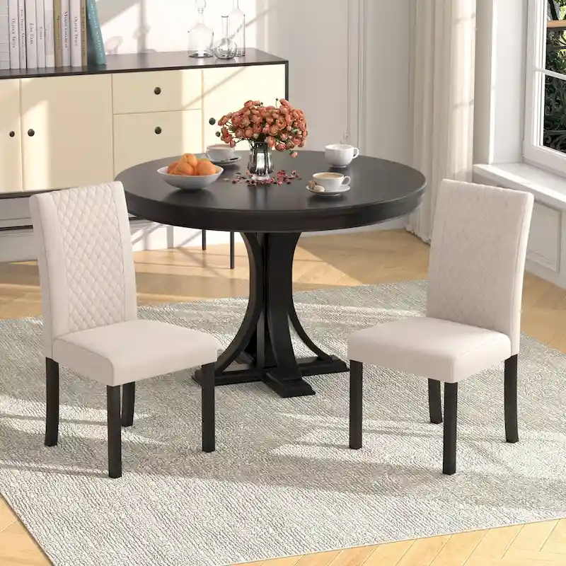 Upholstered Dining Chairs Set of 4 Parson Classic Upholstered Dining Chair,Modern 37 Parson Chairs