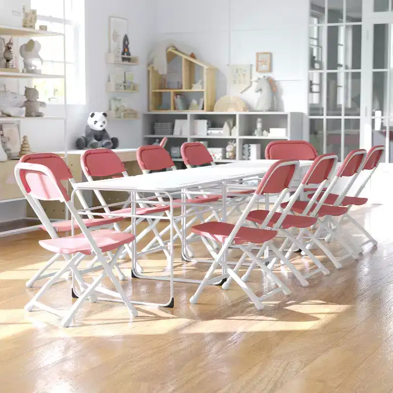 Flash Furniture 10 Pack Kids Plastic Folding Chair