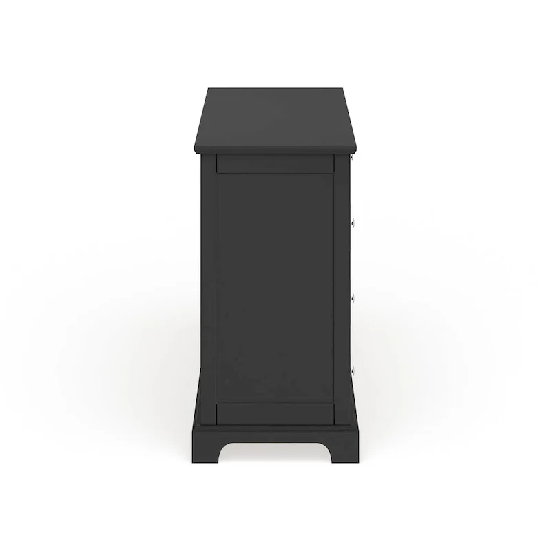 Bedford Black Wood Dresser and Optional Matching Mirror by Home Styles