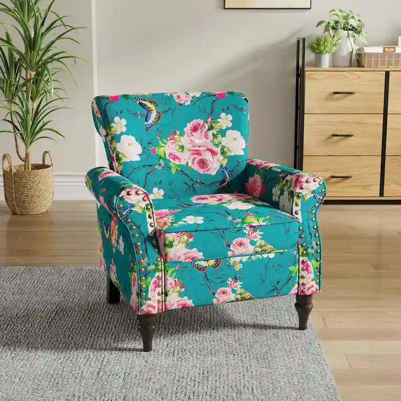 Living Room Armchair with Nailhead Trim - 29.9 W x 29.9 H x 32.9 D