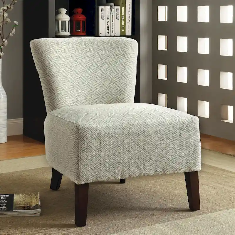 Lele Contemporary Fabric Padded Ikat Pattern Accent Chair by Furniture of America