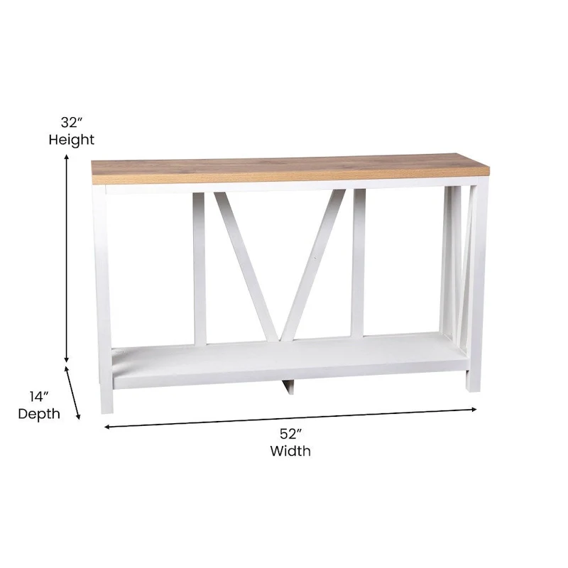 Farmhouse Style Rustic Entryway Console Table
