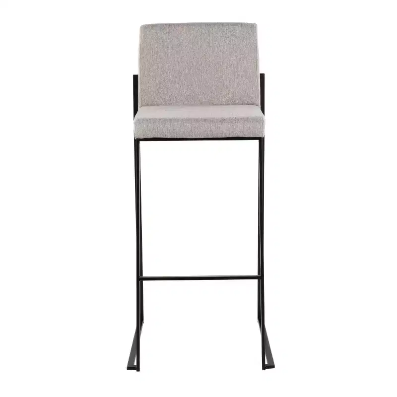 LumiSource Set of 3 Fuji High Back Barstools Fabric