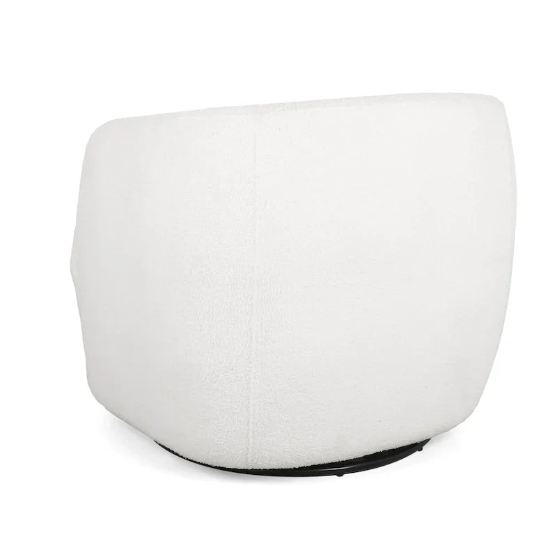 Mokena Textured Boucle Upholstered Swivel Club Chair by Christopher Knight Home