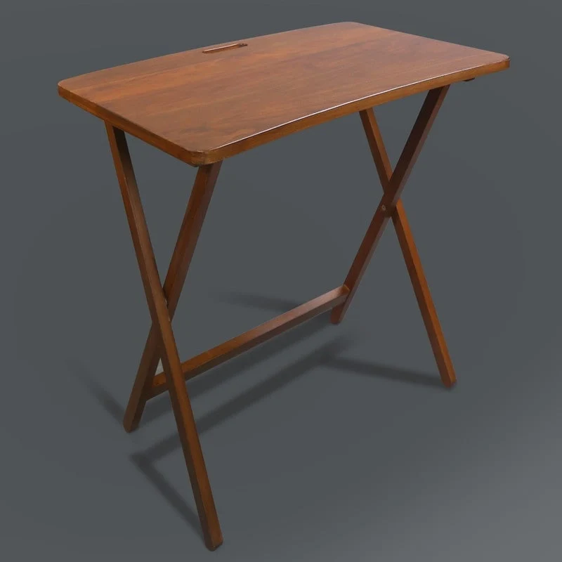 Copper Grove Goosefoot Folding TV Tray Table with Solid Hardwood