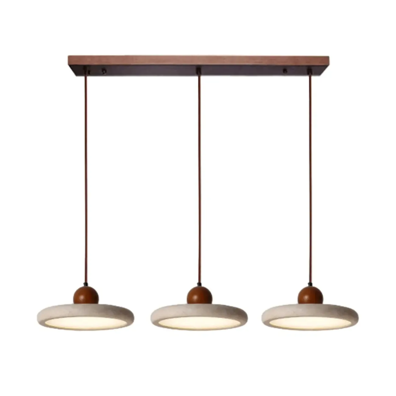 Modern Beige Stone Adjustable Pendant Light
