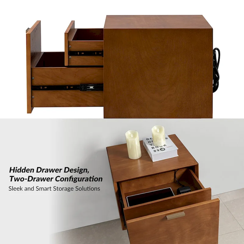 Isabel Mid-Century 2 - Drawer Wood Nightstand by HULALA HOME