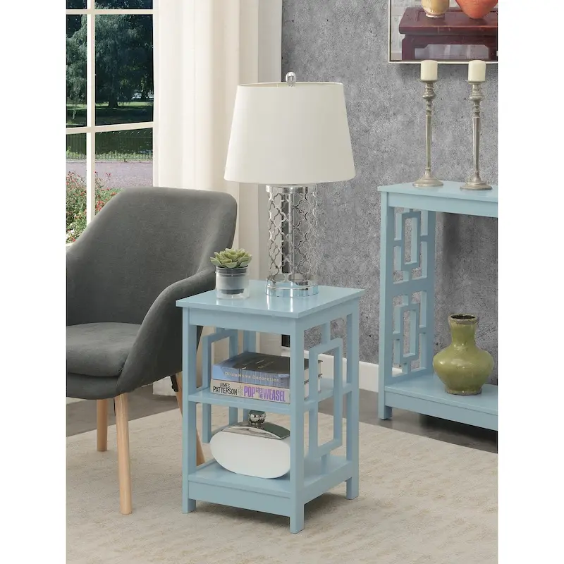 Convenience Concepts Town Square End Table with Shelves