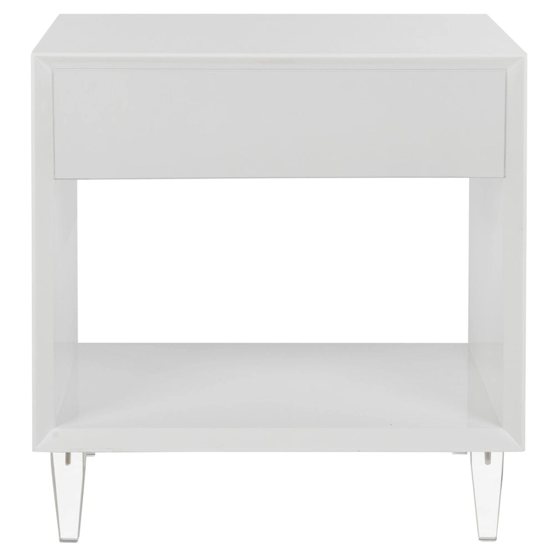 SAFAVIEH Couture Myrthe Eglomise Side Table- White - 24