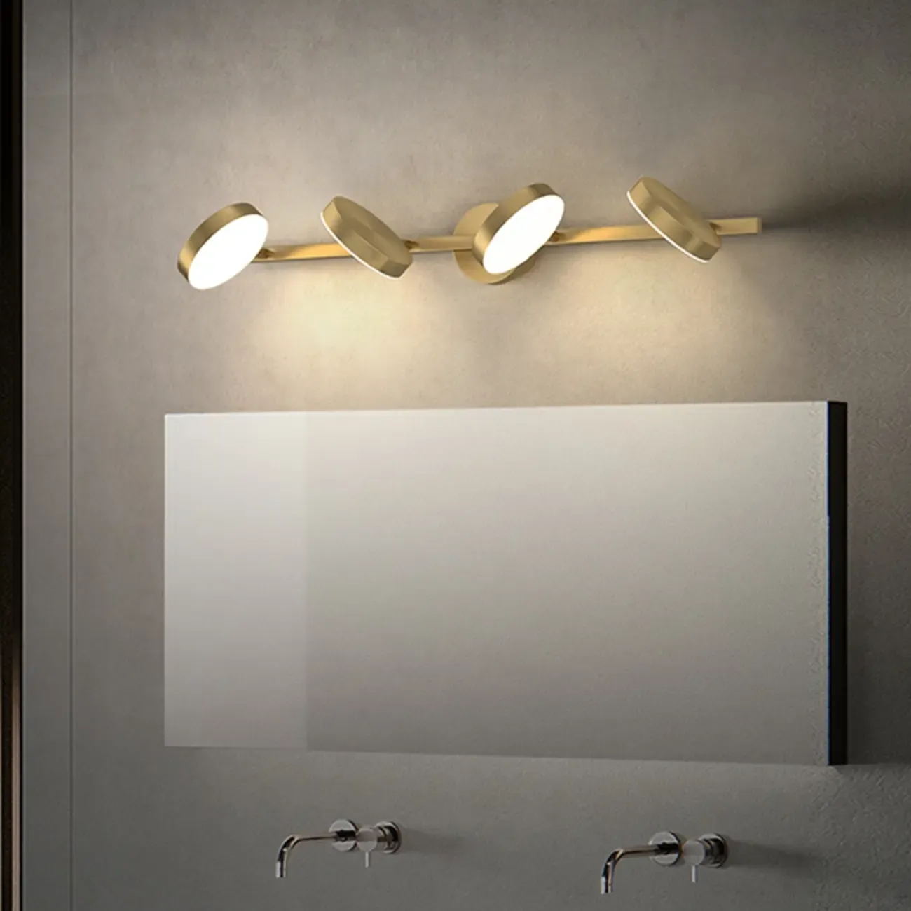 Minimalist Metal Vanity Light with LED for Bathroom Decor