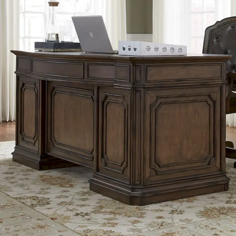 Antique Toffee Jr Executive Desk