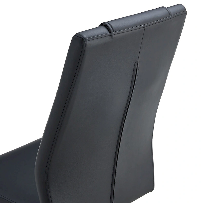 Modern dining chairs, set of 6, with faux leather soft cushion seats