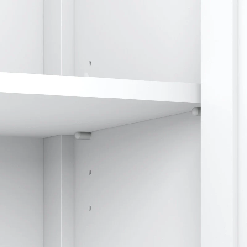 Bush Furniture Mayfield Farmhouse 60W TV Stand with Bookcases.