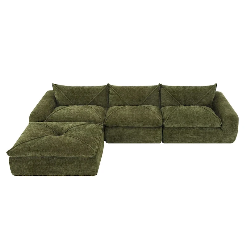 116  Fully Compressed Sofa with High Density Foam,Particle Chenille