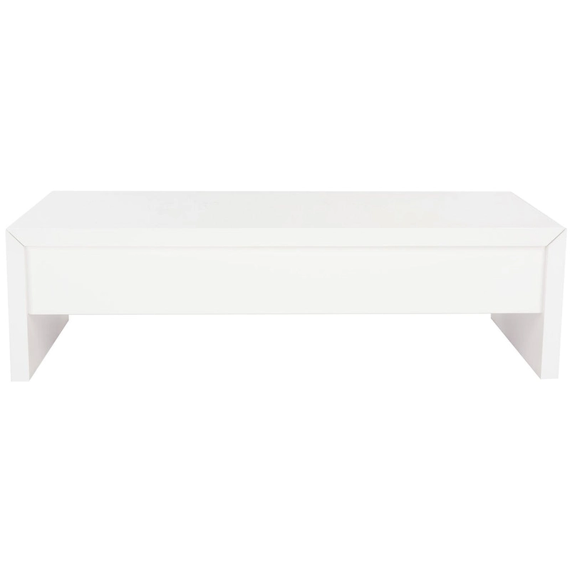 SAFAVIEH Bobbye White Lift-Top Coffee Table - 47.2 x 23.6 x 13.4 - 47Wx24Dx13H