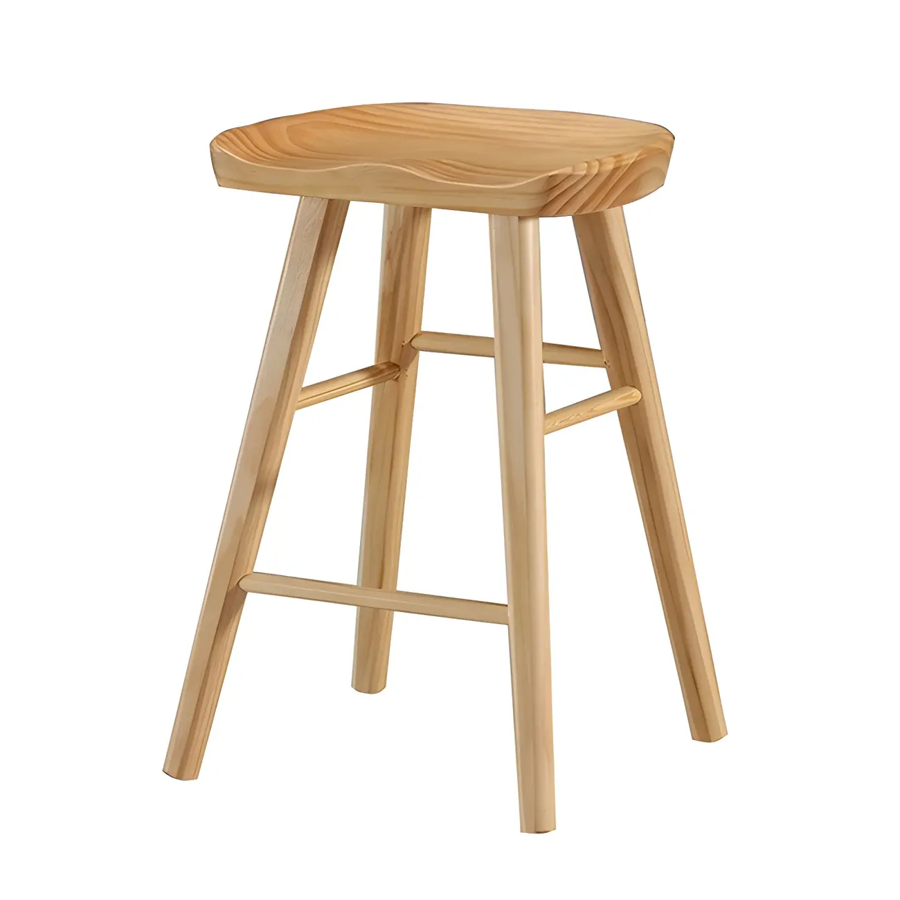 Rustic Saddle Backless Bar Stool Counter Height