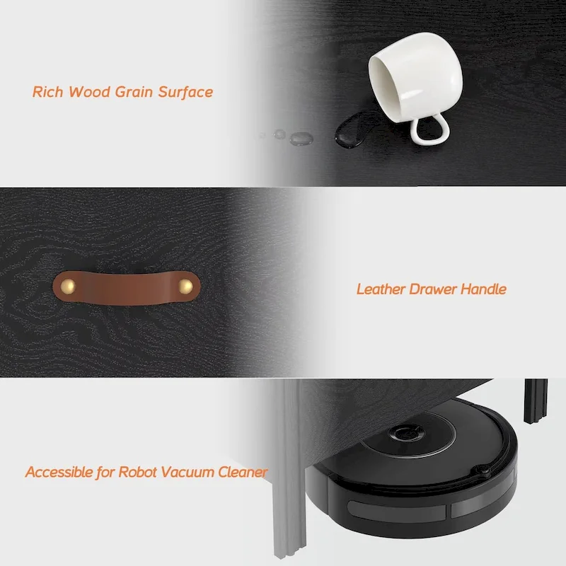 Small Side Table End Table Nightstand with Drawers