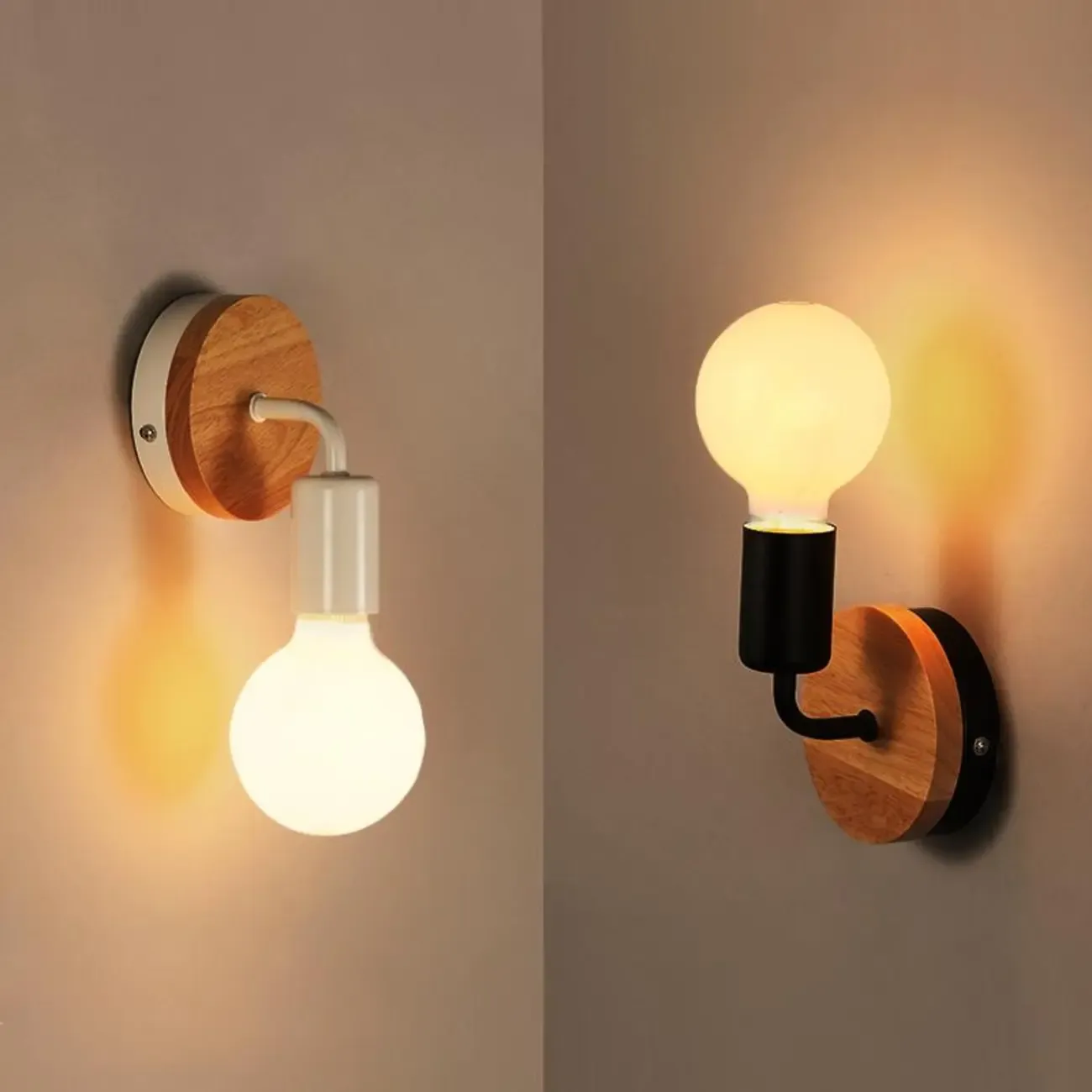 Modern LED Bathroom Vanity Light Wooden Wall Fixture